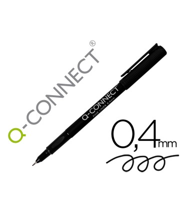 Rotulador q connect punta de fibra fine liner negro 04 mm