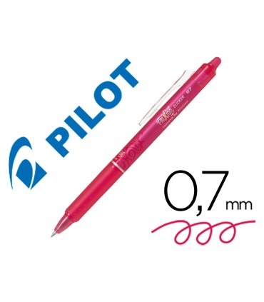 Boligrafo pilot frixion clicker borrable 07 mm color rosa