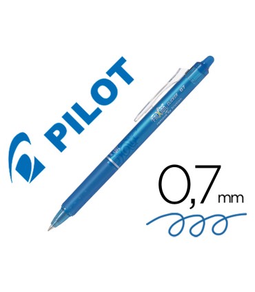 Boligrafo pilot frixion clicker borrable 07 mm color azul claro