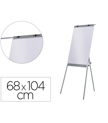 Pizarra blanca rocada con tripode para conferencias magnetica lacada brazo extensible 68x104 cm altura