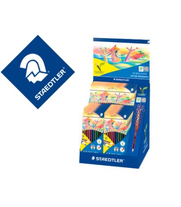 Lapices de colores staedtler noris colour 185 expositor de 20 cajas de 12 colores y 5 cajas de 24 colores