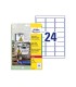 Etiqueta adhesiva resistente avery poliester blanco 39 mm 635x339 mm laser pack de 480unidades