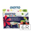 Rotulador giotto decor materials caja de 6 colores surtidos