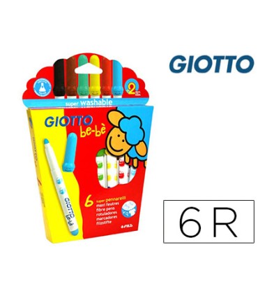 Rotulador giotto super bebe caja de 6 colores surtidos