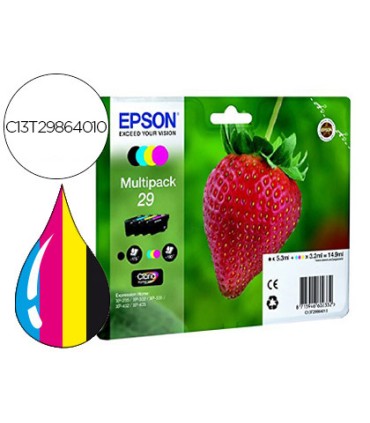 Ink jet epson home 29 t2986 xp435 330 235 multipack 4 colores negro amarillo cian magenta