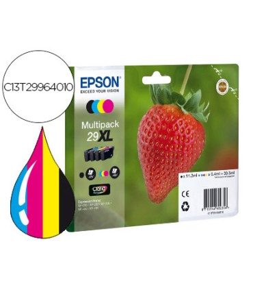 Ink jet epson home 29xl t2996 xp435 330 235 multipack 4 colores negro amarillo cian magenta