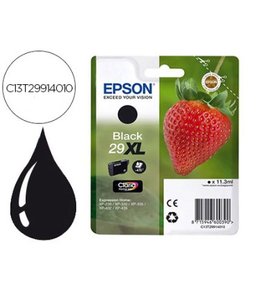 Ink jet epson home 29xl t2991 xp435 330 335 332 430 235 432 negro 450 pag