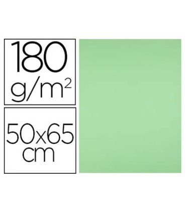 Cartulina liderpapel 50x65 cm 180g m2 verde hierba paquete de 25 hojas