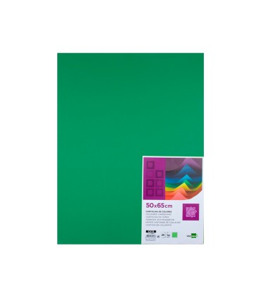 Cartulina liderpapel 50x65 cm 180g m2 verde navidad paquete de 25 hojas