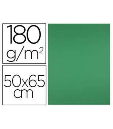 Cartulina liderpapel 50x65 cm 180g m2 verde navidad paquete de 25 hojas