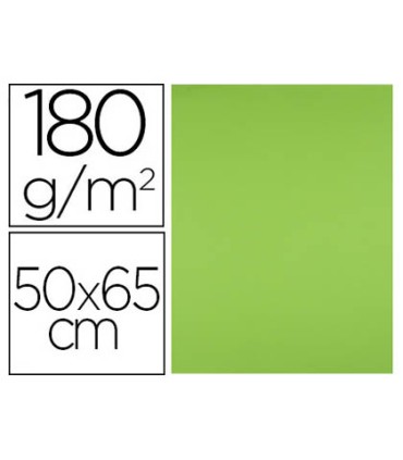 Cartulina liderpapel 50x65 cm 180g m2 verde pistacho paquete de 25 hojas