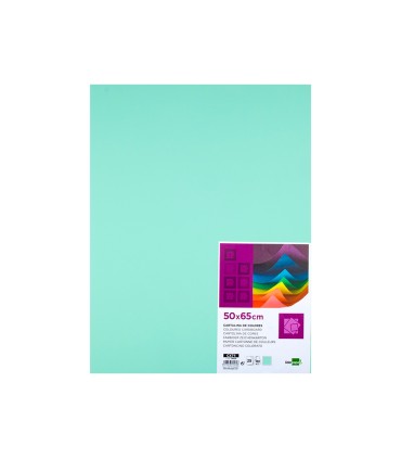 Cartulina liderpapel 50x65 cm 180g m2 verde paquete de 25 hojas