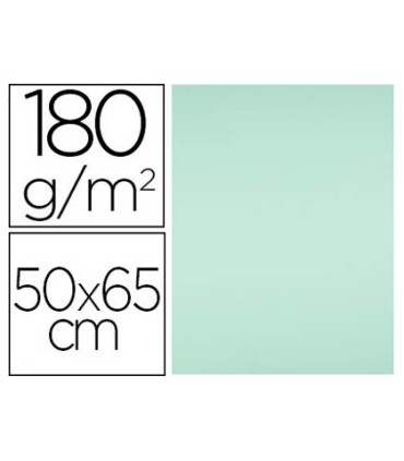 Cartulina liderpapel 50x65 cm 180g m2 verde paquete de 25 hojas