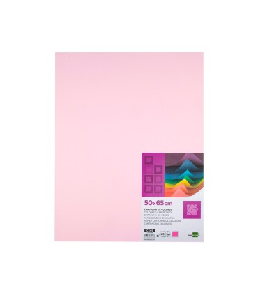 Cartulina liderpapel 50x65 cm 180g m2 rosa paquete de 25 hojas