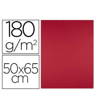 Cartulina liderpapel 50x65 cm 180g m2 rojo navidad paquete de 25 hojas