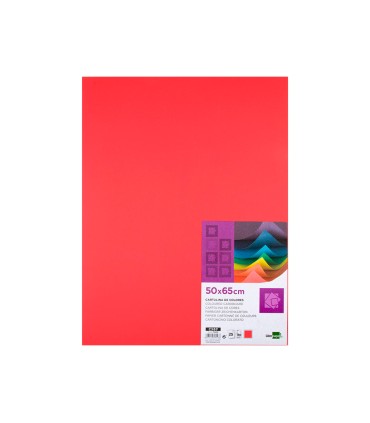 Cartulina liderpapel 50x65 cm 180g m2 rojo paquete de 25 hojas