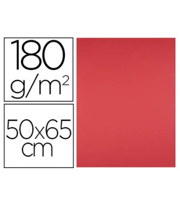 Cartulina liderpapel 50x65 cm 180g m2 rojo paquete de 25 hojas