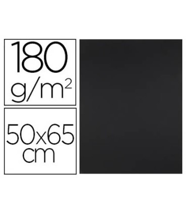 Cartulina liderpapel 50x65 cm 180g m2 negro paquete de 25 hojas