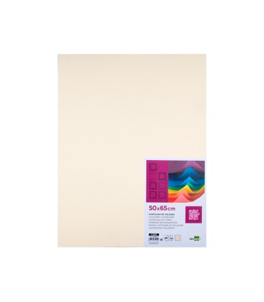 Cartulina liderpapel 50x65 cm 180g m2 crema paquete de 25 hojas