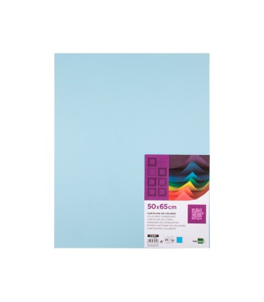 Cartulina liderpapel 50x65 cm 180g m2 azul paquete de 25 hojas