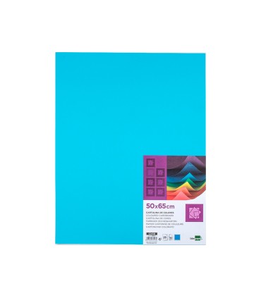 Cartulina liderpapel 50x65 cm 180g m2 celeste paquete de 25 hojas