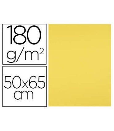 Cartulina liderpapel 50x65 cm 180g m2 amarillo limon paquete de 25 hojas