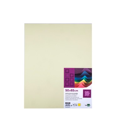 Cartulina liderpapel 50x65 cm 180g m2 amarillo paquete de 25 hojas