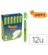 Marcador de cera gel jovi fluorescente verde caja de 12 unidades