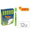 Marcador de cera gel jovi fluorescente verde caja de 12 unidades