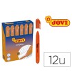 Marcador de cera gel jovi fluorescente naranja caja de 12 unidades