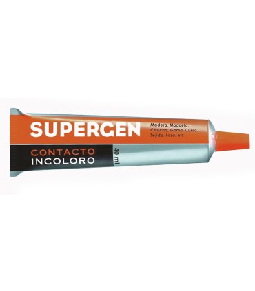 Pegamento supergen contacto incoloro 40 ml unidad