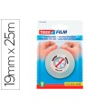 Cinta adhesiva tesafilm sin tijeras 25 mt x 19 mm