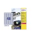 Etiqueta adhesiva resistente avery poliester plata 12 mm 457x212 mm laser pack de 960unidades