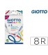 Rotulador giotto turbo glitter purpurina caja de 8 unidades