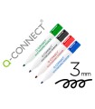 Rotulador q-connect pizarra blanca colores surtidos punta redonda 3 mm