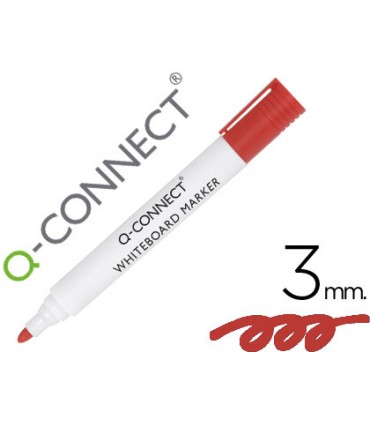 Rotulador q connect pizarra blanca color rojo punta redonda 3 mm