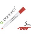 Rotulador q-connect pizarra blanca color rojo punta redonda 3 mm