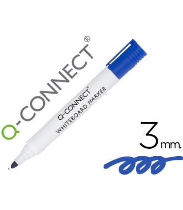 Rotulador q connect pizarra blanca color azul punta redonda 3 mm