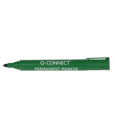 Rotulador q connect marcador permanente verde punta redonda 3 mm