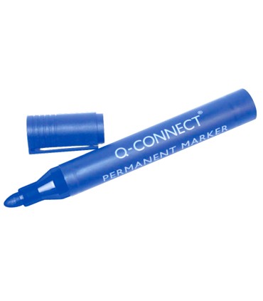 Rotulador q connect marcador permanente azul punta redonda 3 mm