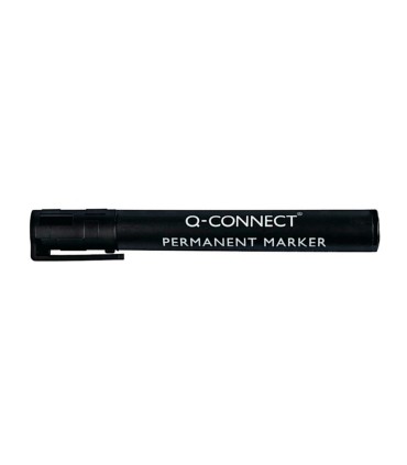 Rotulador q connect marcador permanente negro punta redonda 3 mm