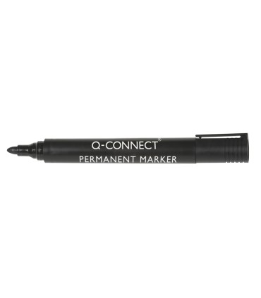 Rotulador q connect marcador permanente negro punta redonda 3 mm