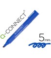 Rotulador q-connect marcador permanente azul punta biselada 5 mm