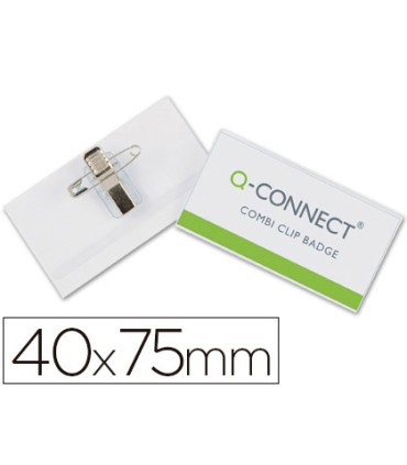 Identificador q connect con pinza e imperdible kf17457 40x75 mm