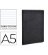 Libreta age bag tapa cartulina lomo cosido rayado horizontal 96 hojas color negro 148x210 mm