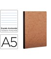 Libreta age-bag tapa cartulina lomo cosido rayado horizontal 96 hojas color havana 148x210 mm