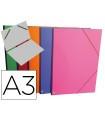 Carpeta planos clairefontaine din a3 con gomas carton gofrado colores surtidos