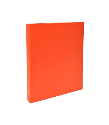 Carpeta de 2 anillas 30mm redondas exacompta din a4 carton forrado naranja