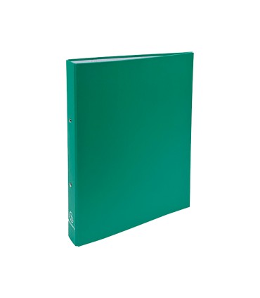 Carpeta de 2 anillas 30mm redondas exacompta din a4 carton forrado verde oscuro