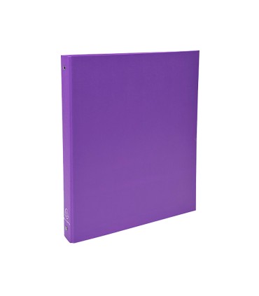 Carpeta de 4 anillas 30mm redondas exacompta din a4 carton forrado morado